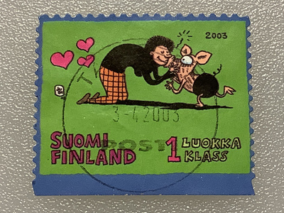 1628/ 2003 Viivi ja Wagner 5/6 o leimattu loisto