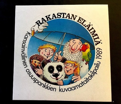 Rakastan eläimiä tarra