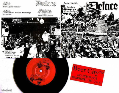 DEFACE government denies knowledge EP -1996- ...usa hardcore