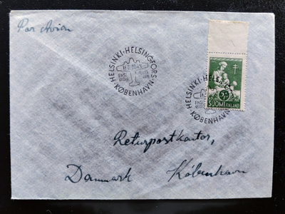 1948 Ensilentokuori Helsinki - Kööpenhamina