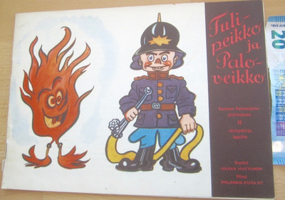 Värityskirja Tulipeikko Paloveikko Palosuojeluyhdistys 1950-