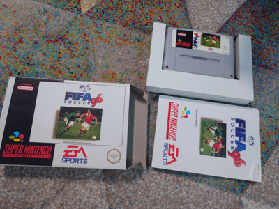 FIFA 96 super nintendo cib hieno kunto