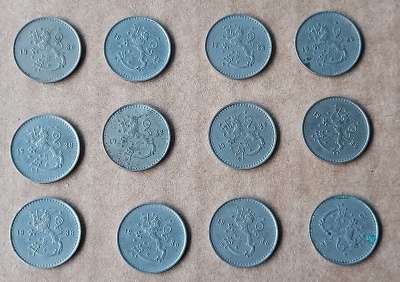 25 penniä 1938 - 12 kpl