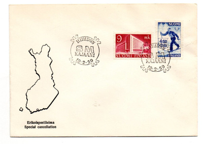 Kajaani: SM-hiihdot (erikoisleima  19,2.1959)