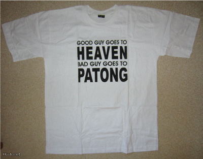 GOOD GUYS GOES TO HEAVEN, BAD GUYS GOES TO. T-paita koko: XL