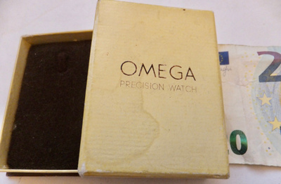 VANHA Kellon Rasia+Takuupaperi Omega Precision Watch Sveitsi