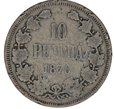 10 Penniä 1876