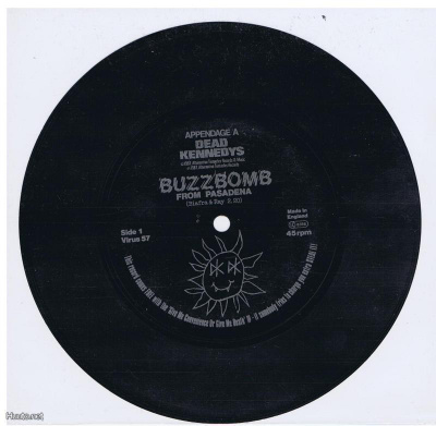 DEAD KENNEDYS buzzbomb / rednecks 45 Flexi -1987- kbd hc
