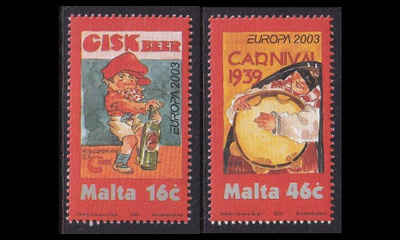 Malta 1274-5 ** Europa julistetaide (2003)