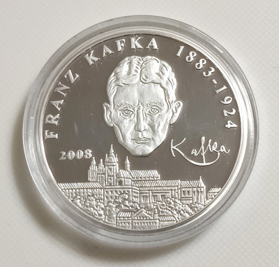 Saksa 2008 Franz Kafka, hopeoitu muistomitali