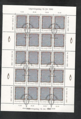 v.  1990 yleismerkki, ½ arkkia,  FD-leimat