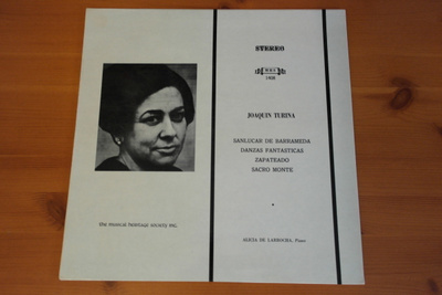 Alicia De Larrocha:Joaquin Turina LP.