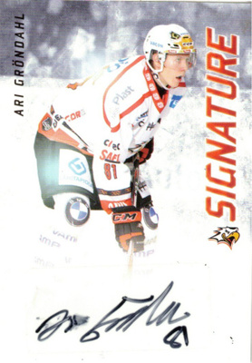 2015-16 Cardset ARI GRÖNDAHL Sport Signature nimmari