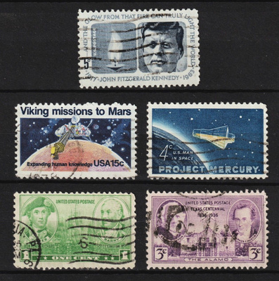 1936-78 USA, Viking missions to Mars ym.merkkejä leimattuina