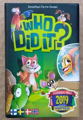 WHO DID IT? – lemmikinkakkakorttipeli suomeksi 2019