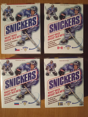 1997 Snickers Micro Hockers pakkaukset 4 kpl