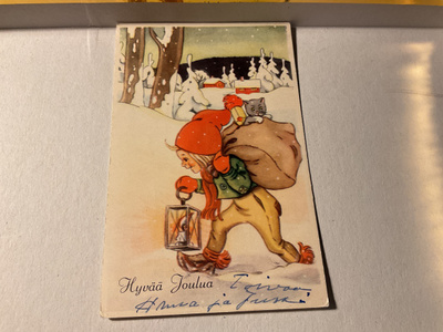 Postikortti Hyvää joulua 1940-luku