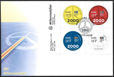 FDC Åland 2000  ÅBL 4  Millenium  LaPe ÅL 164-167