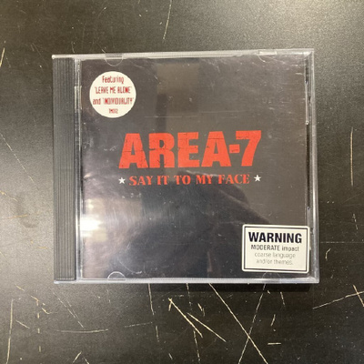 Area-7 - Say It To My Face CD