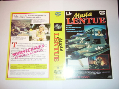 Vhs kansipaperi Fix -  MUSTA LENTUE  (Sis.postikulut)