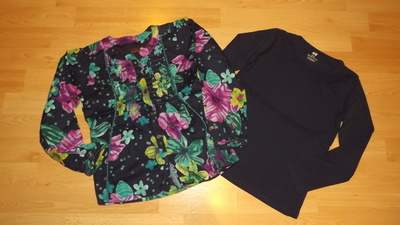 Catimini paitapusero ja H&M t-paita 8-vuotiaalle