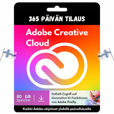 Adobe Creative Cloud – 1 vuoden prepaid | yrityksille/yksity