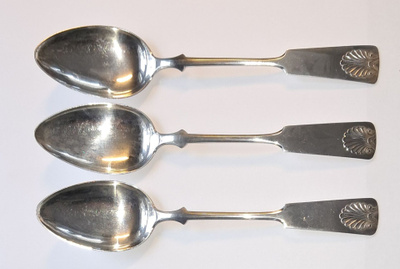 Puurolusikka hopeaa 813h