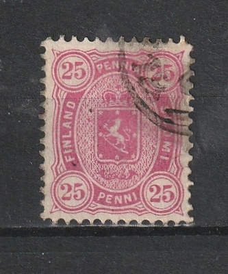 1882 25 pennin Vaakunamerkki leimattuna
