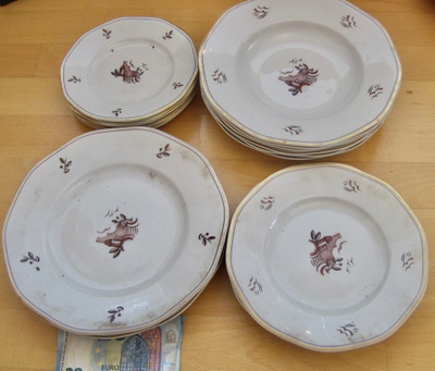 21 x VANHA Lautanen Arabia Satu 17 - 24 cm Piippuleima