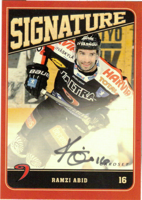 2013-14 Cardset RAMZI ABID JYP signature nimmari