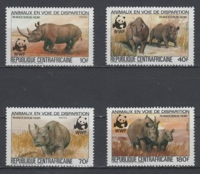 (S0154) CENTRAL AFRICAN REPUBLIC 1983 (WWF Black Rhinoceros)