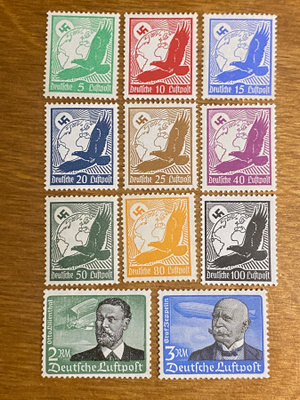 SAKSA REICH 1934 LENTOMERKIT SARJA** (aitous/takuu leimattu)