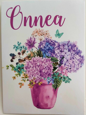 "Lilat hortensiat"-KULKEMATON POSTIKORTTI