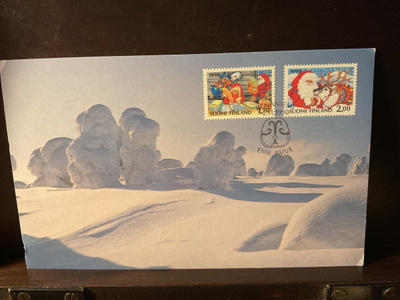 Postikortti Hyvää joulua! 1990