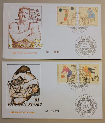 1991 FDC Saksa urheilumerkit