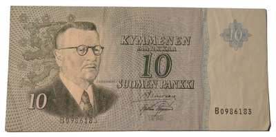 10 Markkaa 1963 ilman Litt B0986183