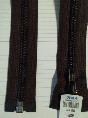 Tummanruskea avoketju 80 cm
