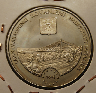 Suomi 5 ECU "Rovaniemi" 1994