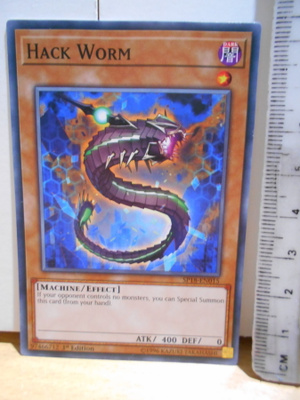 Yu-Gi-Oh hirviö Hack Worm 1st edition
