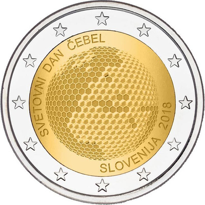 ** SLOVENIA 2€ 2018 World Bee Day pillerissä **