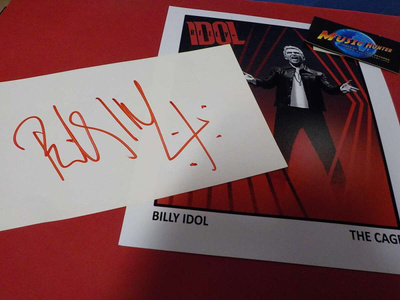 BILLY IDOL NIMIKIRJOITUS + KUVA