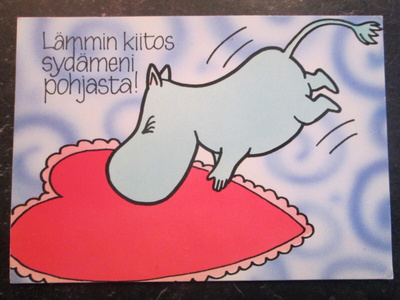 KULKEMATON MUUMIKORTTI MUUMIPEIKKO KIITTÄÄ
