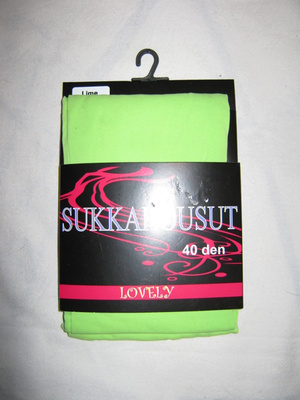 Sukkahousut, lime, 40den, koko 34-36, UUSI