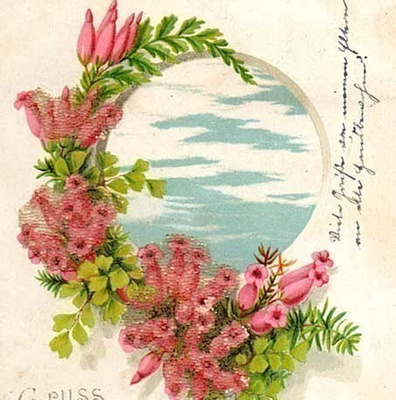HARVINAISUUS!! / Poutapilviä ja romanttiset kukat. 1900-l.