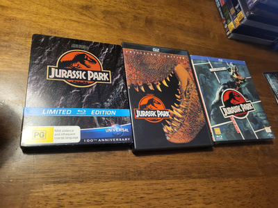 Jurassic Park elokuvat dvd ja bluray