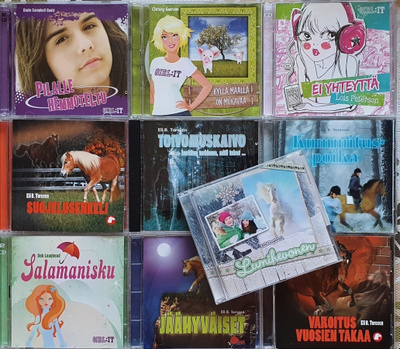 10 kpl erilaisia CD äänikirjoja tytöille