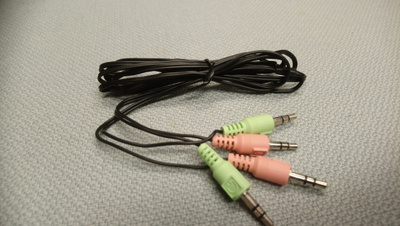 Audiokaapeli 2x3,5mm blug - 2x3,5mm blug 1,8m