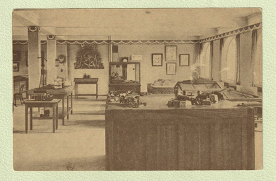 Vanha postikortti Helsingin rautatiemuseosta
