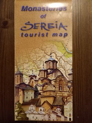 SERBIA luostarit matkailukartta 1:600 000 2011
