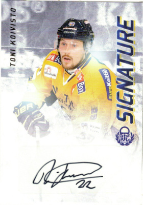 2015-16 Cardset TONI KOIVISTO Lukko Signature nimmari